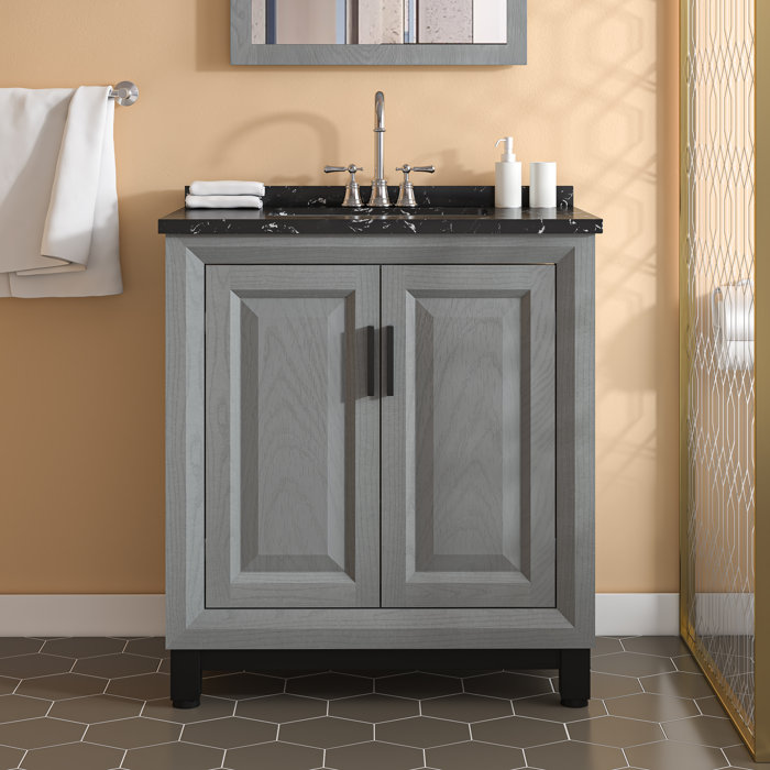 Lark Manor Arniya 30'' Single Bathroom Vanity with Marble Top & Reviews